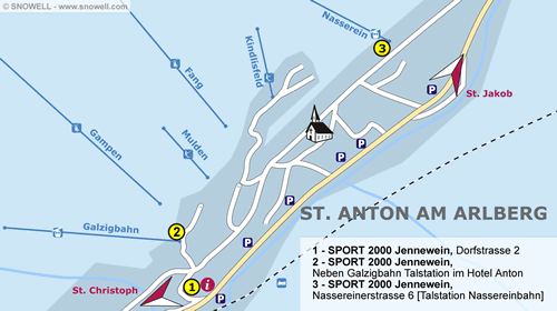 Plattegrond St. Anton am Arlberg
