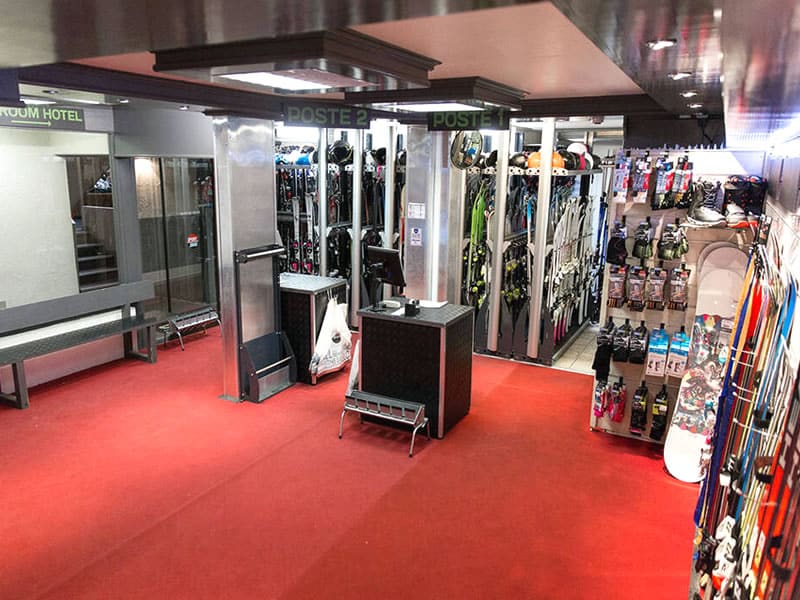Skiverhuur winkel Audacius Shop in Galerie comerciale de l'hotel Le Val Thorens, Val Thorens