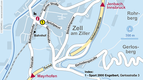 Plattegrond Zell am Ziller
