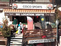 Skiverhuur winkel Coco Sport in Auris-en-Oisans, Place des Orgières Skiverhuur winkel Coco Sport in Auris-en-Oisans, Place des Orgières