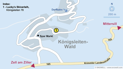 Plattegrond Königsleiten-Wald