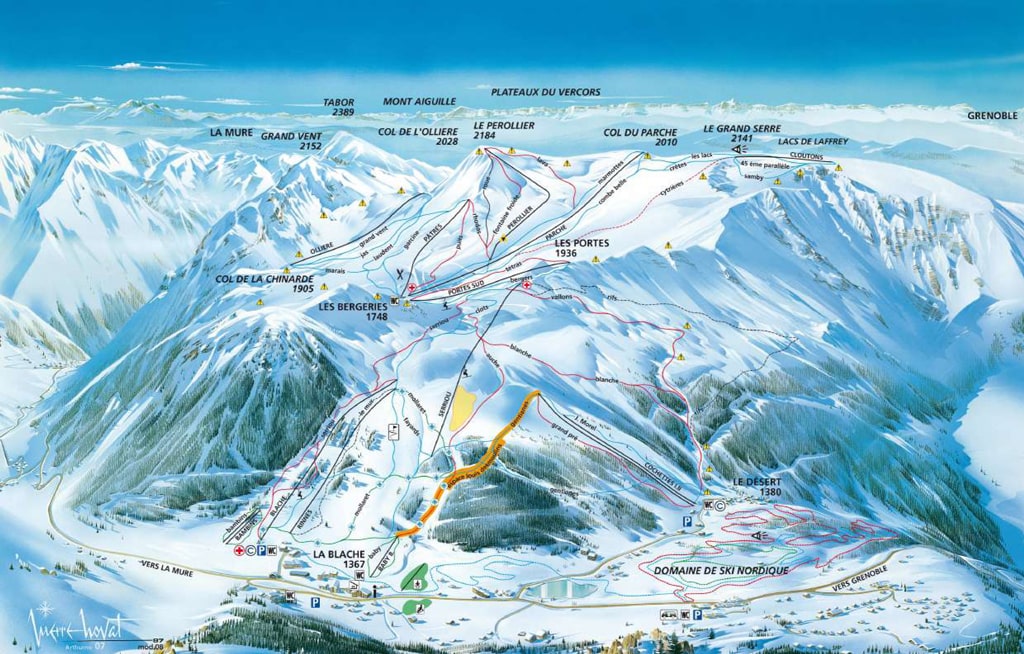 Skimap Alpe du Grand Serre