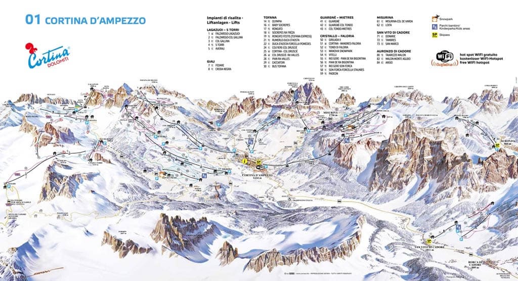 Skimap Cortina d’Ampezzo