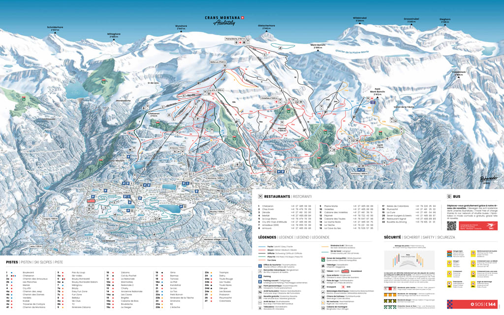 Skimap Crans Montana