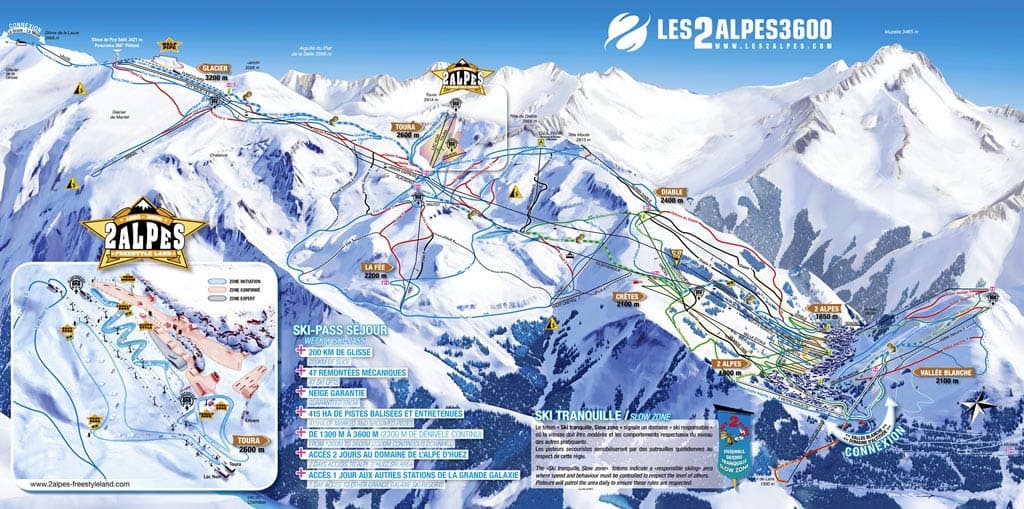 Skimap Les Deux Alpes