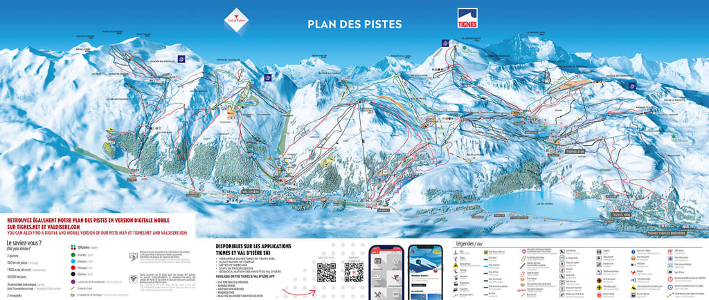 Skimap Tignes les Boisses