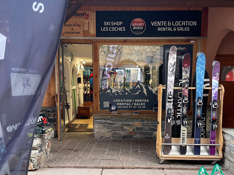 Skiverhuur winkel Ski Shop Les Coches Sportshop Paradiski in Place des commerces, La Plagne - Les Coches