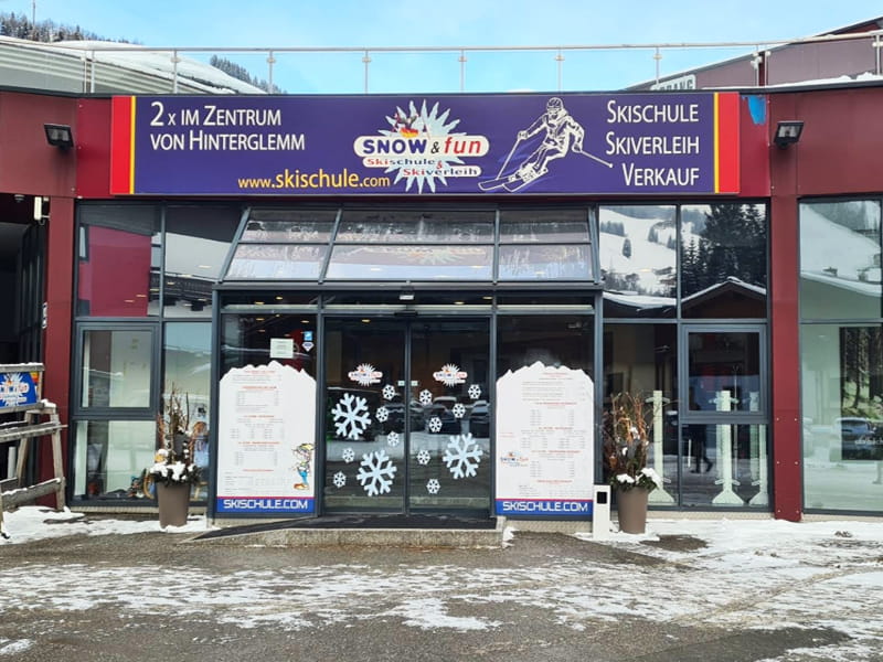 Skiverhuur winkel Snow & Fun Hinterglemm in Reiterkogelbahn Talstation, Hinterglemm