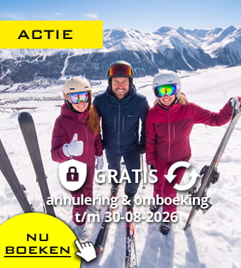 Nu: Gratis annulering en omboeking ❄️👍🏻❄️ voor alle boekingen voor winter 2026/2027 ❄️👍🏻❄️ skiverhuur online met SNOWELL