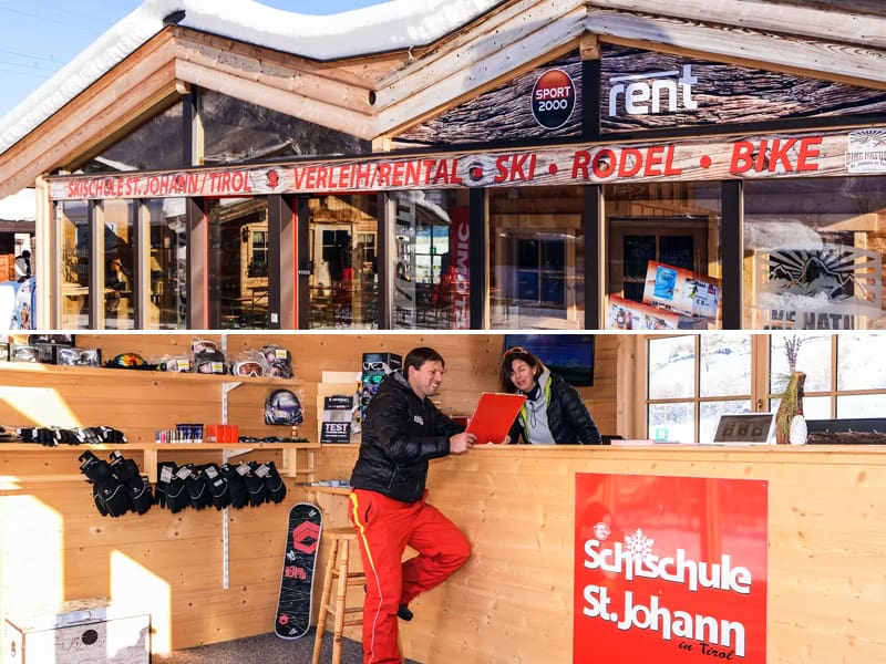 Skiverhuur winkel Montes Ski & Bike Sport in Speckbacherstrasse 75, St. Johann i. Tirol