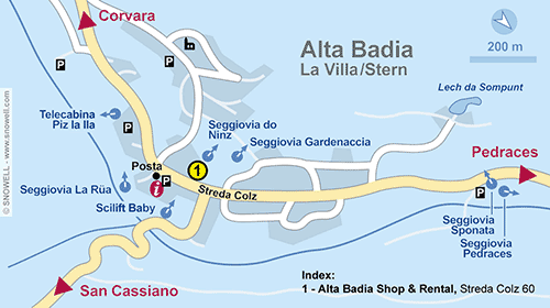 Plattegrond Alta Badia-La Villa/Stern