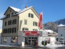 Skiverhuur winkel Sport Karl Alpiger in Alt St. Johann, Talstation Bergbahn Skiverhuur winkel Sport Karl Alpiger in Alt St. Johann, Talstation Bergbahn