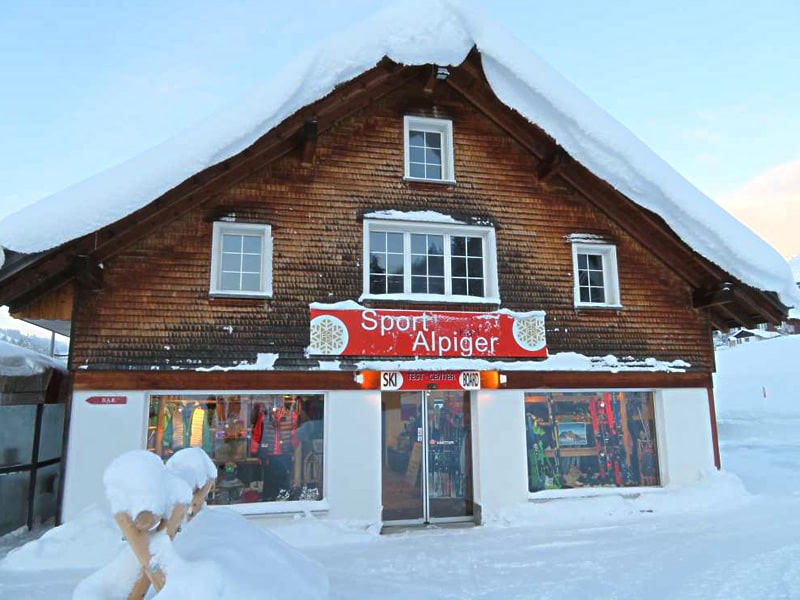 Skiverhuur winkel Sport Karl Alpiger in Talstation Sesselbahn Thur, Wildhaus