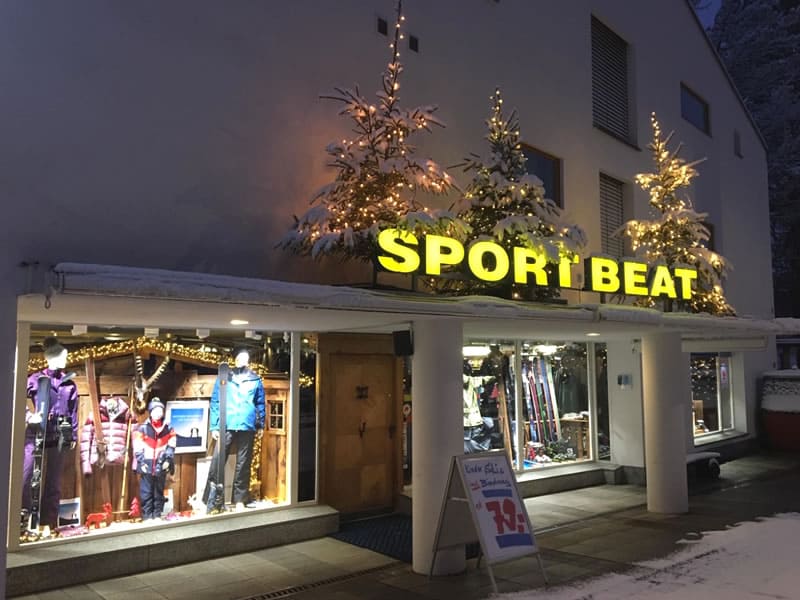 Skiverhuur winkel Sport Beat in Via Nova 49, Flims