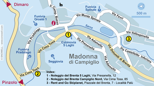 Plattegrond Madonna di Campiglio